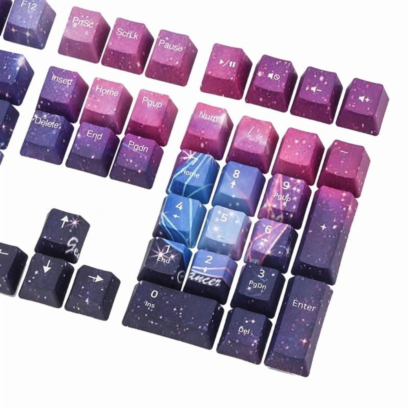108 Keys PBT Keycaps Novelty Starry Sky Keycaps Dye Sublimation OEM Profile ForM Switch DZ60 61 SK61 Mechanical Keypad