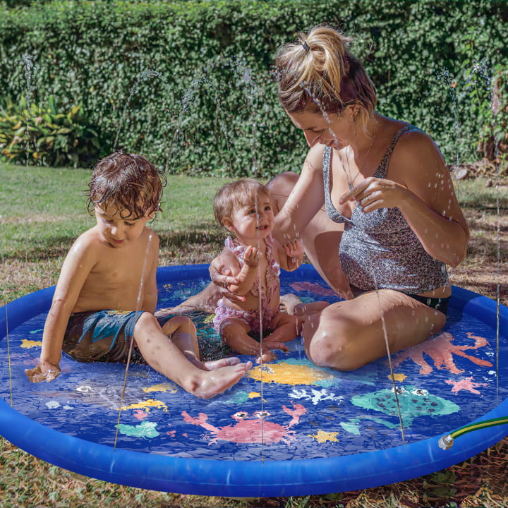 Fountain Mat Kids Pull Play Mat Fountain Toy PVC Toy Pull Kids Kids Water  Play Parent-Child Play Lawn Play Garden Family Shawa Toy Pull Mat Summer  Day