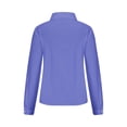 thumbnail image 4 of AXXD Womens Business Casual Tops Purple Basic Summer 2024 Solid Color Casual Everyday Single-breasted Long-sleeved Shirt Tops, 4 of 5