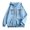 Blue, variant on Big Girls Zip-Up Hooded Sweatshirt Printed Solid Color Loose Fitting Sweater Long Sleeve Coat Trendy Fall Outfits Size 9-10T ,Blue