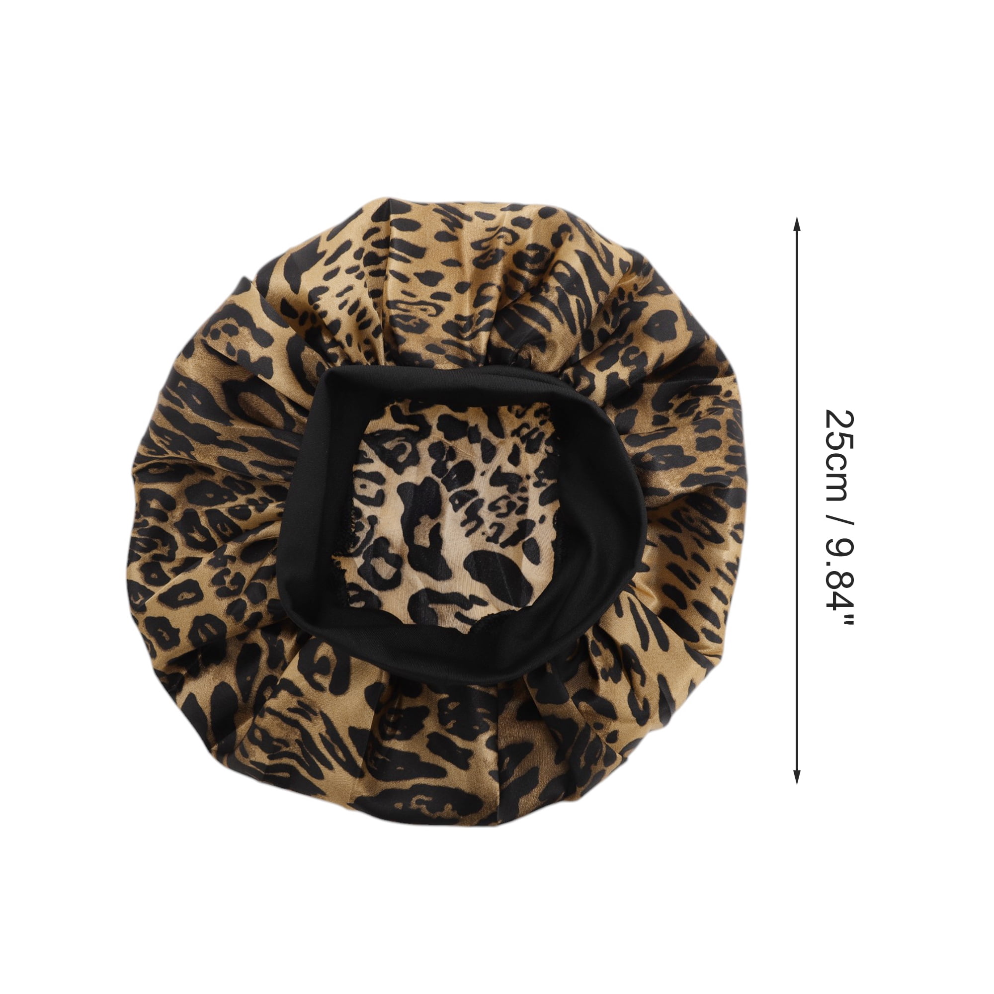 Unique Bargains High Elasticity Print Shower Cap 1 Pc Brown