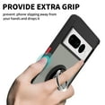 thumbnail image 4 of CoverON For Google Pixel 7 Pro Case, Clear Back Ring Holder Kickstand Phone Cover, Black, 4 of 7