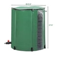 thumbnail image 6 of 50 Gallon Rain Barrel with Scale, Large Outdoor PVC Water Collection Storage Tank with Spigot, Stand & Lid for Garden, Lawn, and Plant Watering, Green, 6 of 23