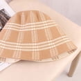 thumbnail image 4 of CoCopeaunts Women's Bucket Hat Autumn Winter Fisherman Hat Fashion Plaid Version Versatile Woolen Bucket Cap Warm Ear Protection, 4 of 8