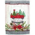 thumbnail image 2 of Magnolia Gardens M080132 13 x 18 in. Red Truck Snowglobe Print Garden Flag, 2 of 3