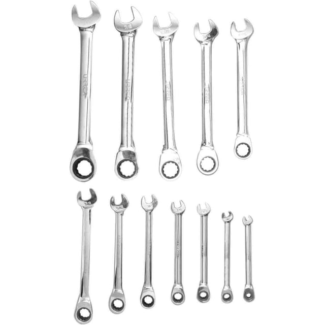 Juego 12 Llave Combinadas Urrea Matraca PuLG Medida Gravada CH312L