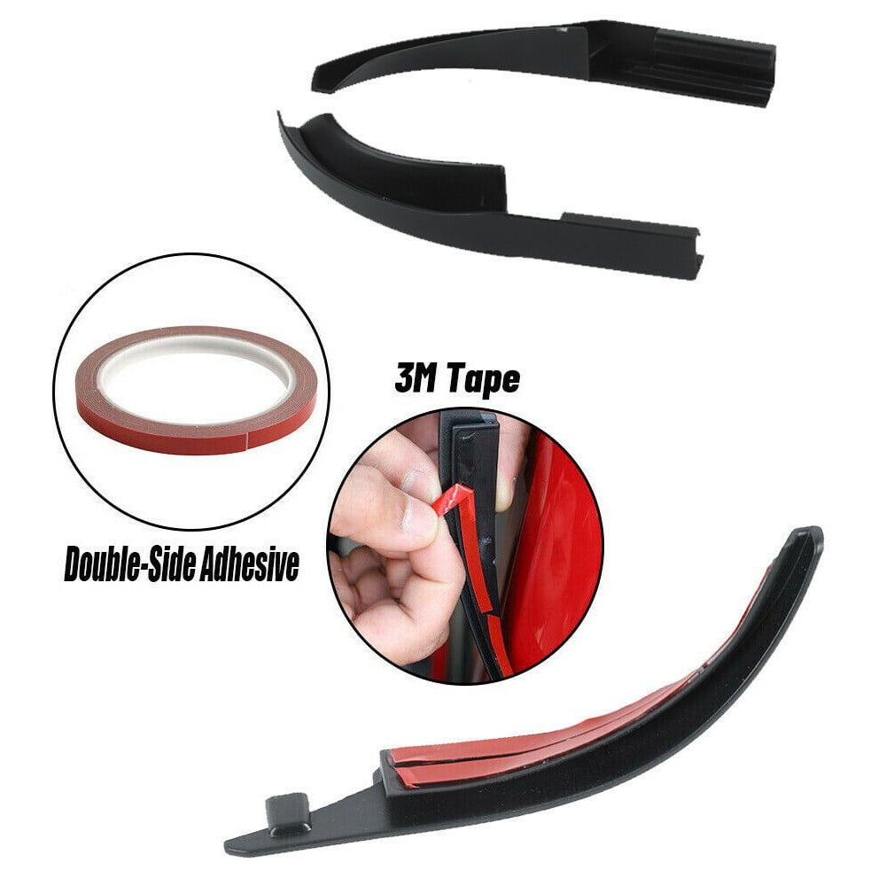 DAMAIJOY Top Roof Water Rain Gutter Extension Accessories for Jeep for Gladiator 2020-2021 for Wrangler 2018-2021 Black TRWRGEFJWJJ2A