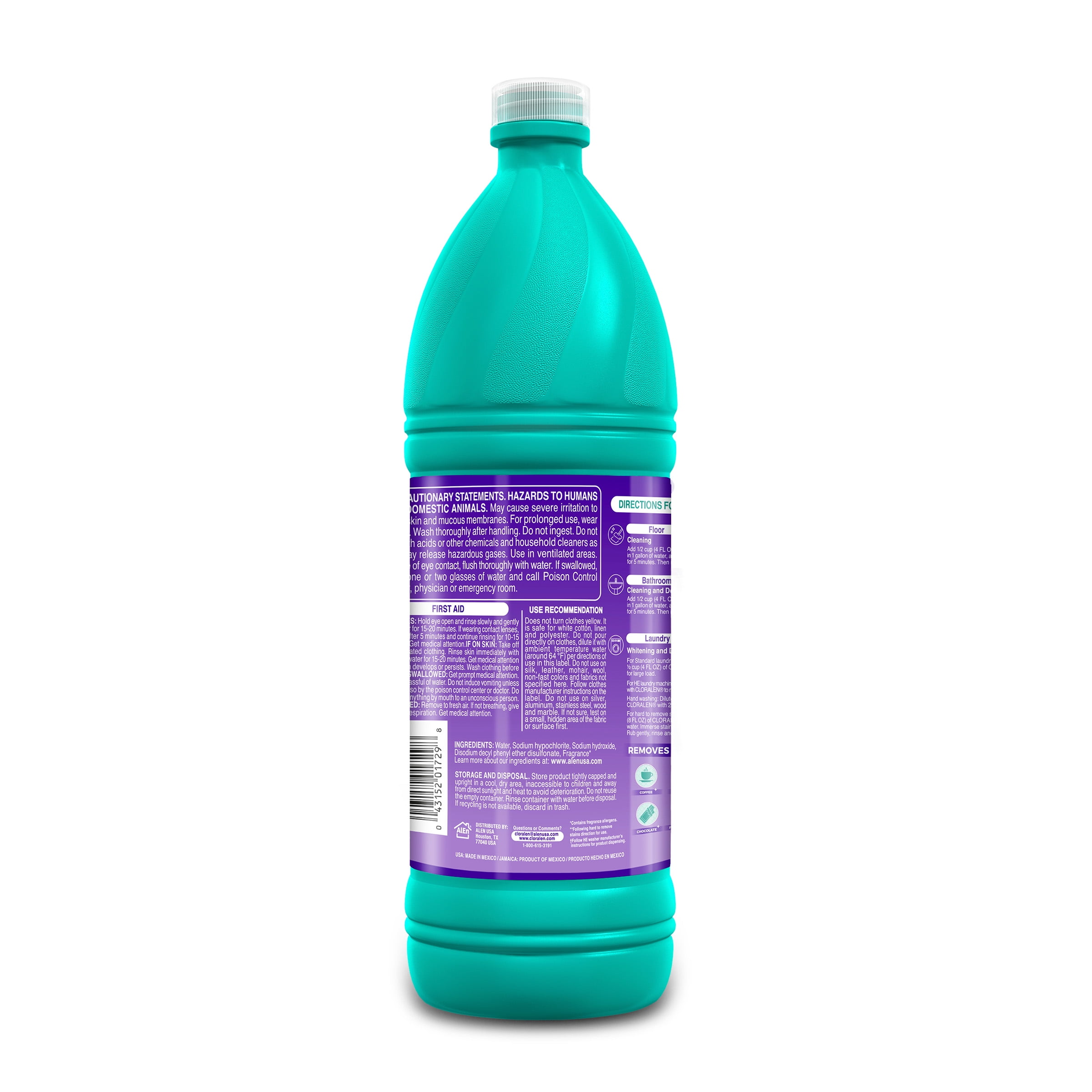 CLORALEN® Household Cleaning Liquid Scented Bleach - Lavender Scent, 32.12 fl oz