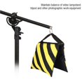 thumbnail image 2 of Seitruly Bolsa de arena de rayas amarillas y negras, bolsas de peso de bolsa de arena para trípode de soporte de luz de vídeo de estudio Accesorios de cámara y óptica, 2 of 8