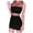 C-Black92, variant on DHFJKG Skirt Sets For Women Summer 2 Piece Outfits Spaghetti Strap Camisole Crop Top High Rise Ruched Mini Skirts Going Out Holiday Outfit