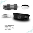 thumbnail image 3 of letairis Home Restaurant Elderly Tableware Replacement Anti-fall Nonslip Handle Stainless Steel Dinnerware Camping Eating Aid Spoon, 3 of 6