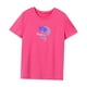 thumbnail image 3 of Camiseta de verano para mujer, camiseta informal con cuello redondo para actividades al aire libre Rosa Rosa, 3 of 7