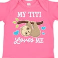 thumbnail image 4 of Inktastic My Titi Loves Me with Sloth and Hearts Boys or Girls Baby Bodysuit, 4 of 5