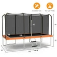 thumbnail image 2 of Gymax 8 x 14 FT Rectangular Recreational Trampoline W/ Safety Enclosure Net Ladder Outdoor Orange, 2 of 9