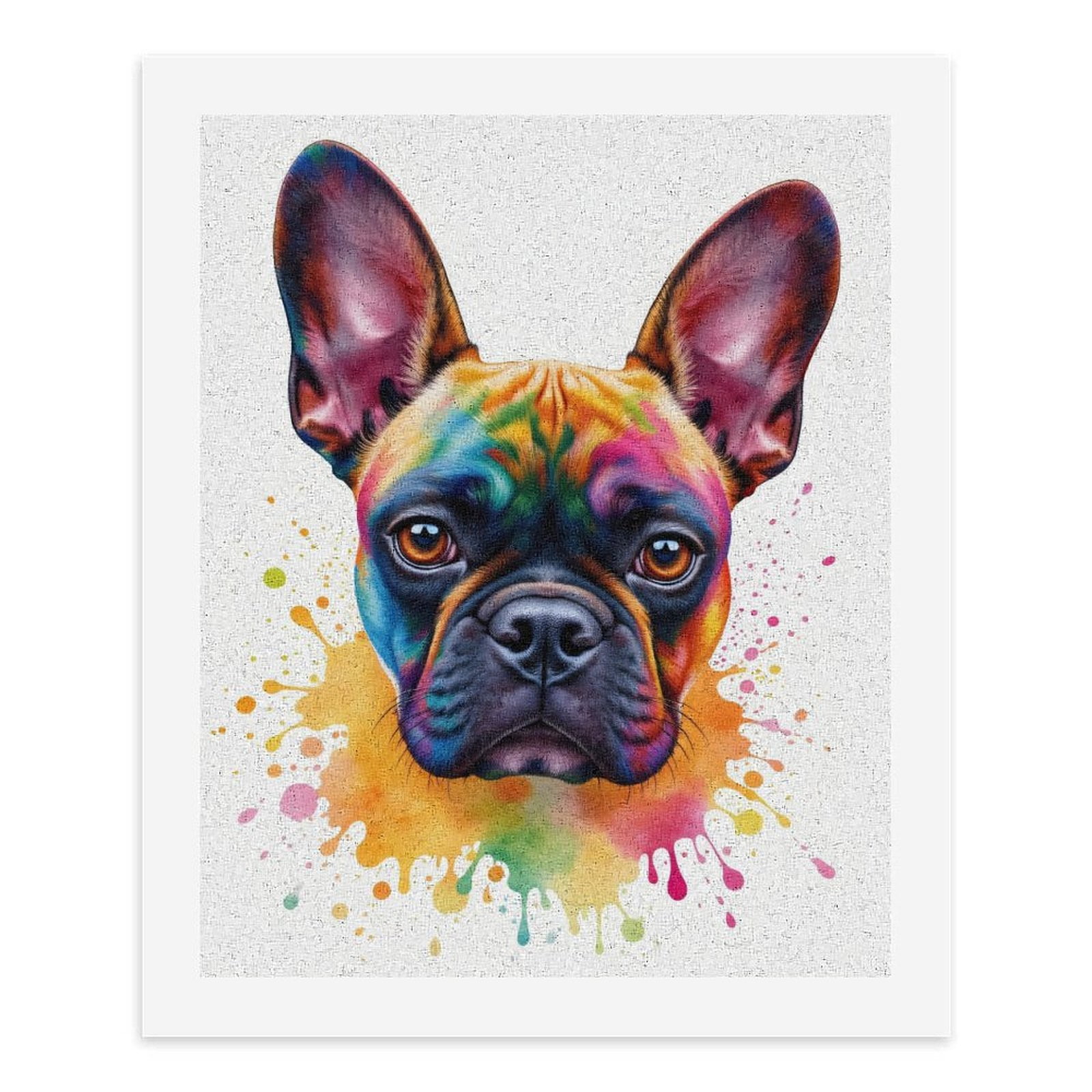 Paint By Numbers Kit for Adults Beginner - DIY Colorful Dog Portrait Art Splatter Canvas Painting Kits for Adults, Frameless Paint By Number for Adults for Home Wall Decor 16x20 Inch