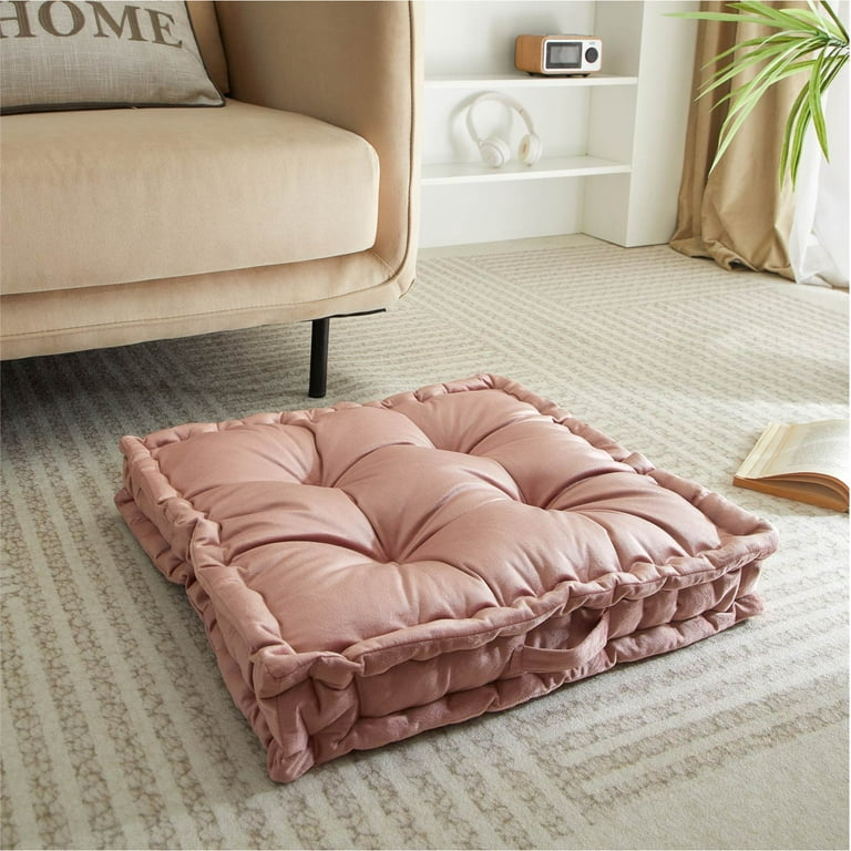 vintage floor cushion　トロピカルピンク Amazon.com: Pink Floor Pillow Set of 2 – Stylish Corduroy Cushions