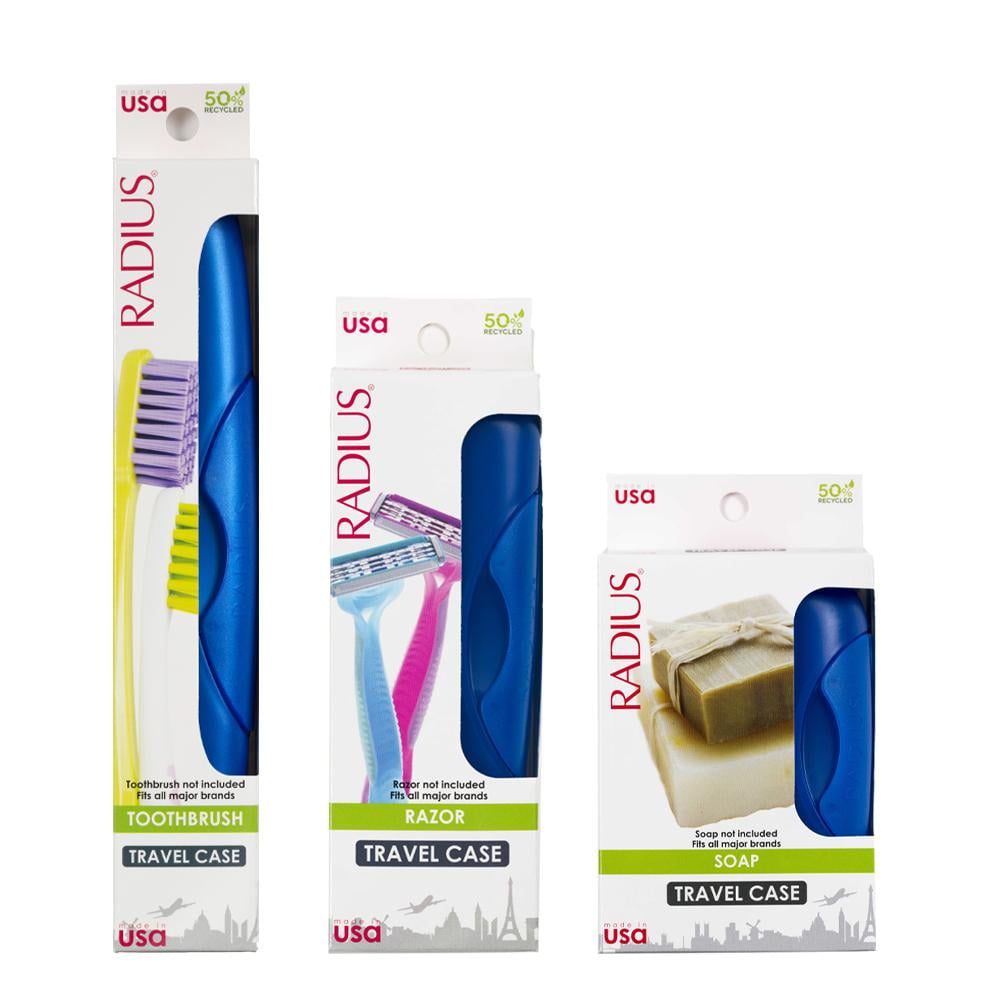 RADIUS Toothbrush Portable Travel Case Kit Standard Toothbrush Soap