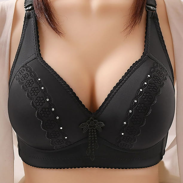 zanvin Padded T Shirt Bras for Women Push Up Comfort Underwire Brassiere,  Black, XL