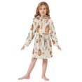 thumbnail image 6 of FORMRS Niños Bathrobe Unisex Hooded Robe Soft Plush Pajamas Sleepwear, Size 2-3T, Fall Pumpkin Pattern, 6 of 7