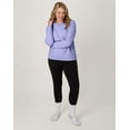 thumbnail image 4 of Hanes EcoSmart Women's Fleece Sweatshirt, V-Notch Peri Blue M, 4 of 6