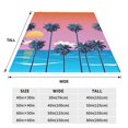 thumbnail image 3 of Balery Beach with Palm Trees Manta de Felpa Suave y Acogedora – Cobija de Franela Aterciopelada para Cama, Lavable y Cálida para Sofá, Mascotas, Transpirable-50"x40", 3 of 7
