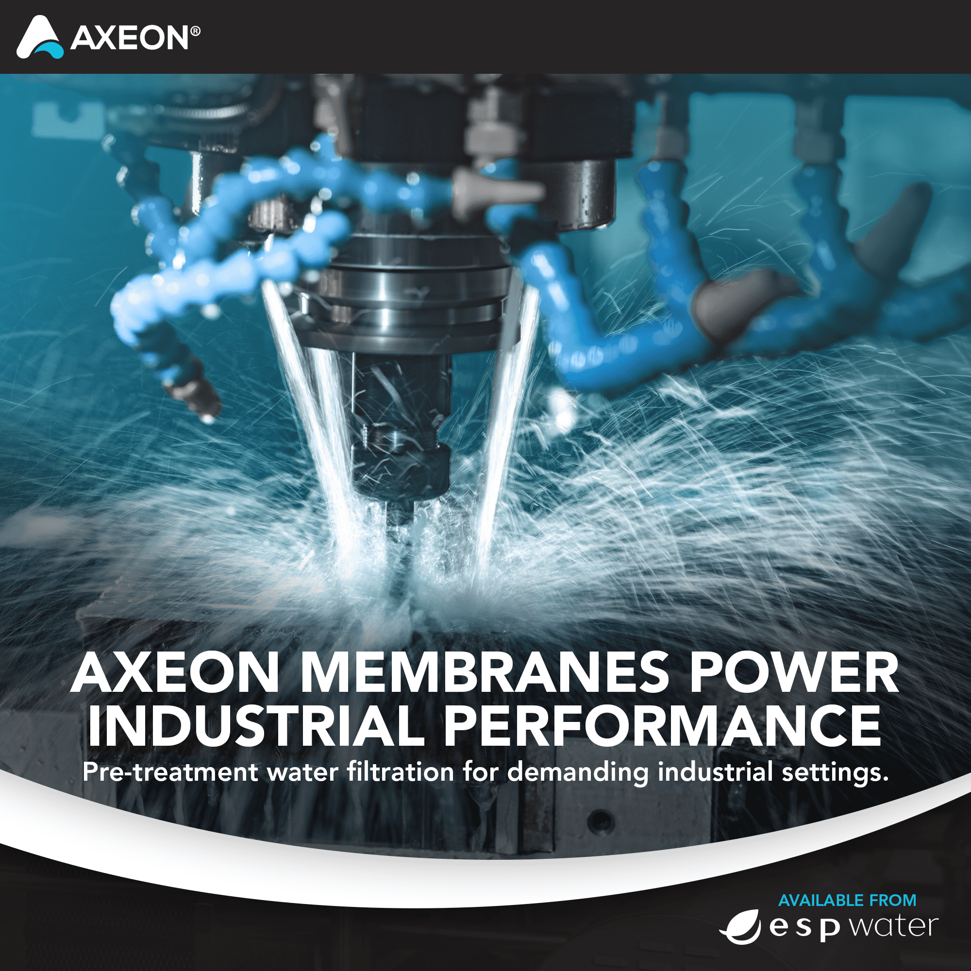 Axeon HF5-3018 RO Membrane Replacement, 600 GPD, 80 PSI, 4" x 14", Polyamide Thin Film, 209175