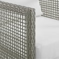 thumbnail image 6 of Contemporary Modern Urban Designer Outdoor Patio Balcony Garden Furniture Lounge Sofa, Chair and Coffee Table Set, Rattan Wicker Fabric, Grey Gray White, 6 of 8