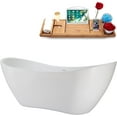 thumbnail image 3 of 71" Streamline NB5140BGL Soaking Freestanding Tub and Tray With Internal Drain in Brushed Gold, 3 of 7
