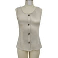 thumbnail image 4 of Ltctricy Tank Tops for Women 2025 Summer Scoop Neck Button Front Striped Knit Sleeveless Shirts Soft Casual Tunic Blouses, 4 of 7