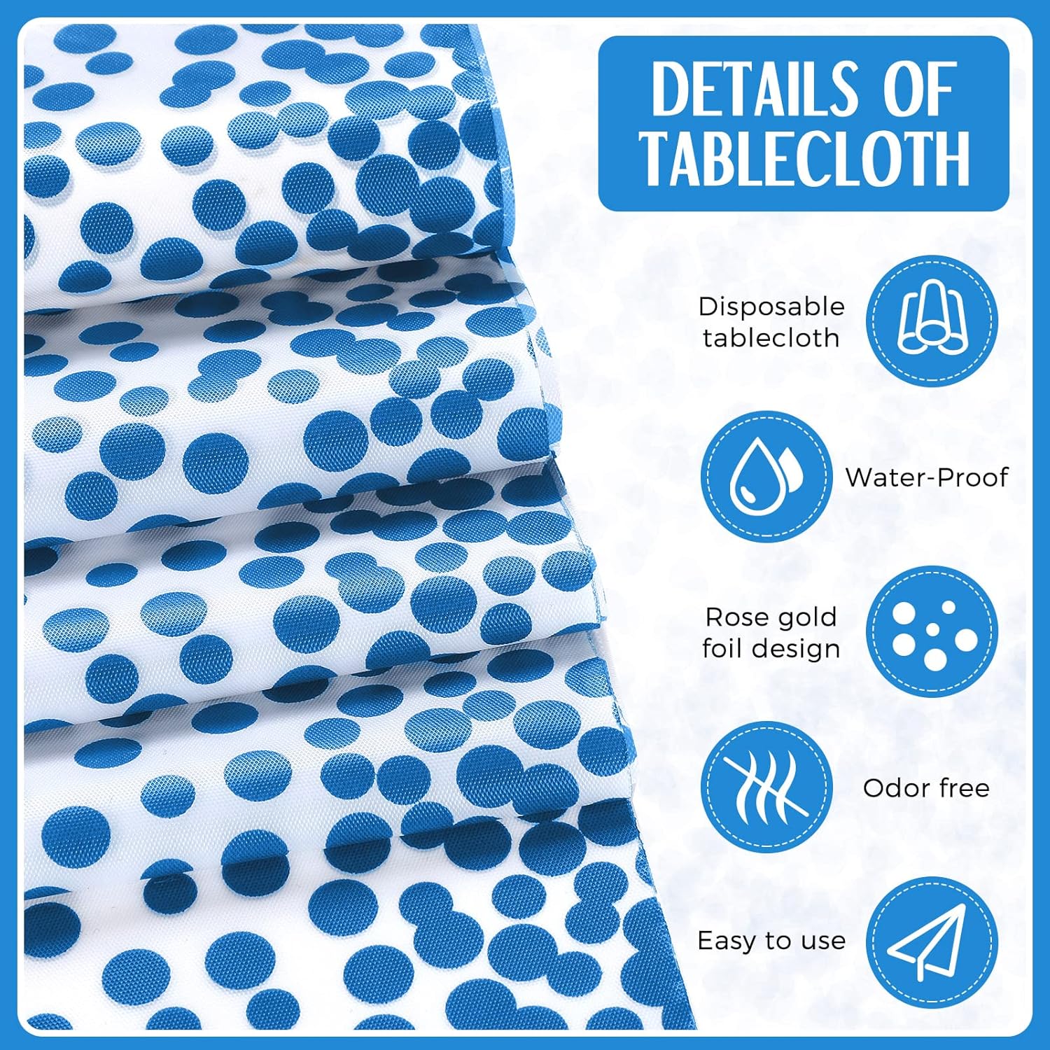 16 Packs Disposable Plastic Tablecloths and Satin Table Runner Set, 54 x 108 Inch Tablecloth Table Runners for Wedding Graduation Birthday Baby Shower