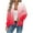 Hot Pink, variant on Uaswgudfs Women's Navy Striped Waffle Knit Jacket, Fall Winter Zip-Up Long Sleeve Casual Coat with Pockets - Outerwear Beige L