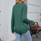 thumbnail image 5 of Camiseta blanca para mujer,Blusa informal de manga larga con cuello en V para mujer, de imitación de tela, cómoda para uso diario, ideal para el hogar y el trabajo, sopatenor, 5 of 8