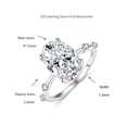 thumbnail image 3 of 4.5ct 18K Gold Moissanite Rings for Women Oval Cut D Color VVS1 S925 Sterling Silver Rings Jewelry Moissanite Engagement Rings Women Diamond Rings with Certificate, 3 of 9