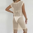 thumbnail image 3 of Ohufall Swimsuit Cover up for Women Crochet Hollow Out Knit Sundresses Summer Beach Tank Dresses Sleeveless Bathing Suit Cover Ups for Swimwear/Bikini, 3 of 3