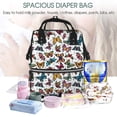 thumbnail image 5 of Zufioo Cute Butterfly Print Large capacity mommy bag, diaper bag, waterproof parent-child backpack, multi-pocket design backpack suitable for travel and shopping, 5 of 6