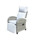 thumbnail image 4 of Olurrisa Outdoor Wicker Recliner Chair with Adjustable Backrest - All-Weather PE Rattan Lounge Chair, Grey Cushions, 250lb Capacity for Pool & Patio, 4 of 8