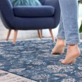 thumbnail image 4 of CAMILSON Oriental Retro Persian Traditional Vintage Distressed Non-Shedding Indoor Area Rug(4008-Navy 9x12), 4 of 9
