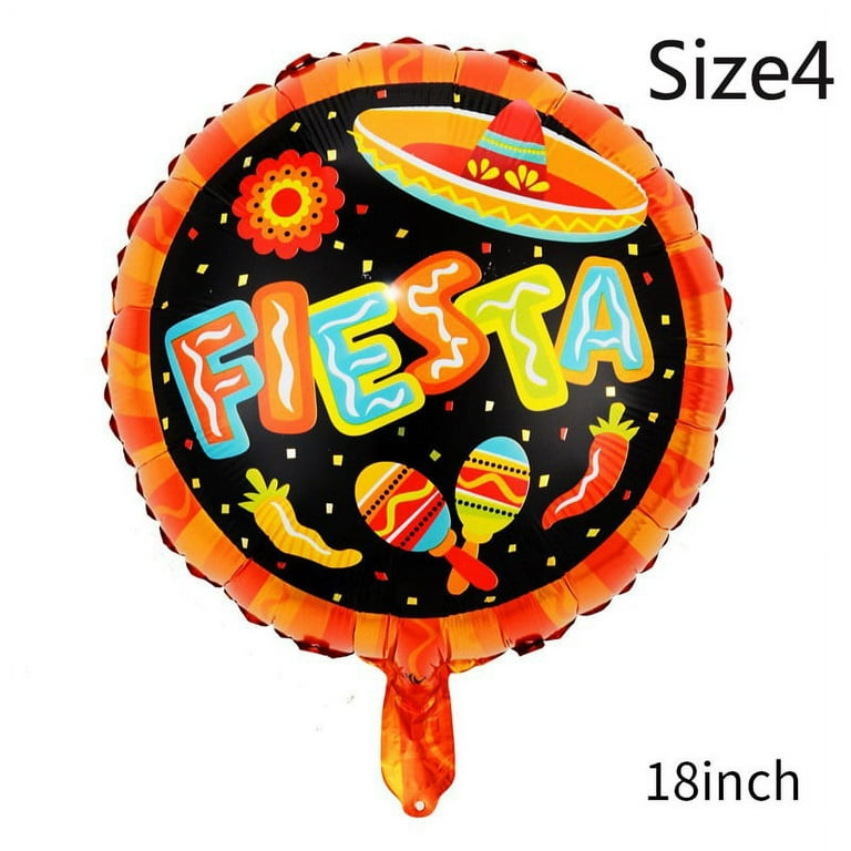 7PCS Fiesta Party Decorations, Cinco de Mayo Mexican Theme Party Supplies  Cactus Llama Balloons for Taco Tuesday Birthday Luau Party Supplies 