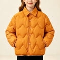 thumbnail image 2 of KyCheLot Winter Jacket for Girls Button Lapel Neck Long Sleeve Jackets Comfy Thermal Windproof Outerwear, 2 of 8