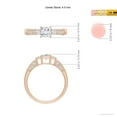 thumbnail image 4 of ANGARA Lab Grown Princess-Cut Diamond Three Stone Ring for Women in 14K Rose Gold (Size-4.5mm| Color-F-G| Clarity-VS) | April Birthstone, Anniversary, Jewelry Gift for Women | Lab-Grown Diamond Ring, 4 of 6