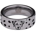 thumbnail image 2 of Dalmatian Tungsten Carbide Ring, 2 of 6