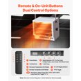 thumbnail image 4 of VEVOR Electric Garage Heater, 8500-Watt with Remote Control & 10 Hour Timer & Overheat Protection Wall/Ceiling Mounted Shop Heater, Commercial Fan-forced for Indoor Workshop Warehouse,240V White, 4 of 9