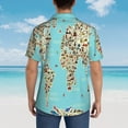 thumbnail image 5 of Salouo World Travel Line Icons Map for Hawaiian Shirt for Men,Summer Beach Casual Short Sleeve Button Down Shirts Men's Regular-Fit Short-Sleeve Print Shirt -X-Large, 5 of 6