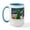 White/Blue Inside, variant on CafePress - Xmas Magic & Newfie Large Mug - 15 oz Ceramic Large White Novelty Mug