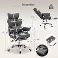 thumbnail image 3 of Costway Office Desk Chair Big and Tall Executive Office Chair with Footrest Lumbar Support, 3 of 10