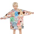 thumbnail image 3 of Cartoon Dog Blanket Hoodies for Kids 6-13YR Oversize Wearable Blanket Hoodies for Boys Girls Teens, 3 of 7