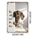 thumbnail image 6 of 8x12 Inch Vintage Highland Cow Metal Sign, Funny Bathroom Wall Art with "Are You Pooping?" Quote, Unique Western Farmhouse Decor for Cow Lovers, 6 of 6