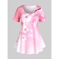 thumbnail image 1 of Camiseta Talla Extra & Coderas Curvo Sakura Rosegal Camisetas tallas grandes, 1 of 5