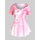 thumbnail image 1 of Camiseta Talla Extra & Coderas Curvo Sakura Rosegal Camisetas tallas grandes, 1 of 5