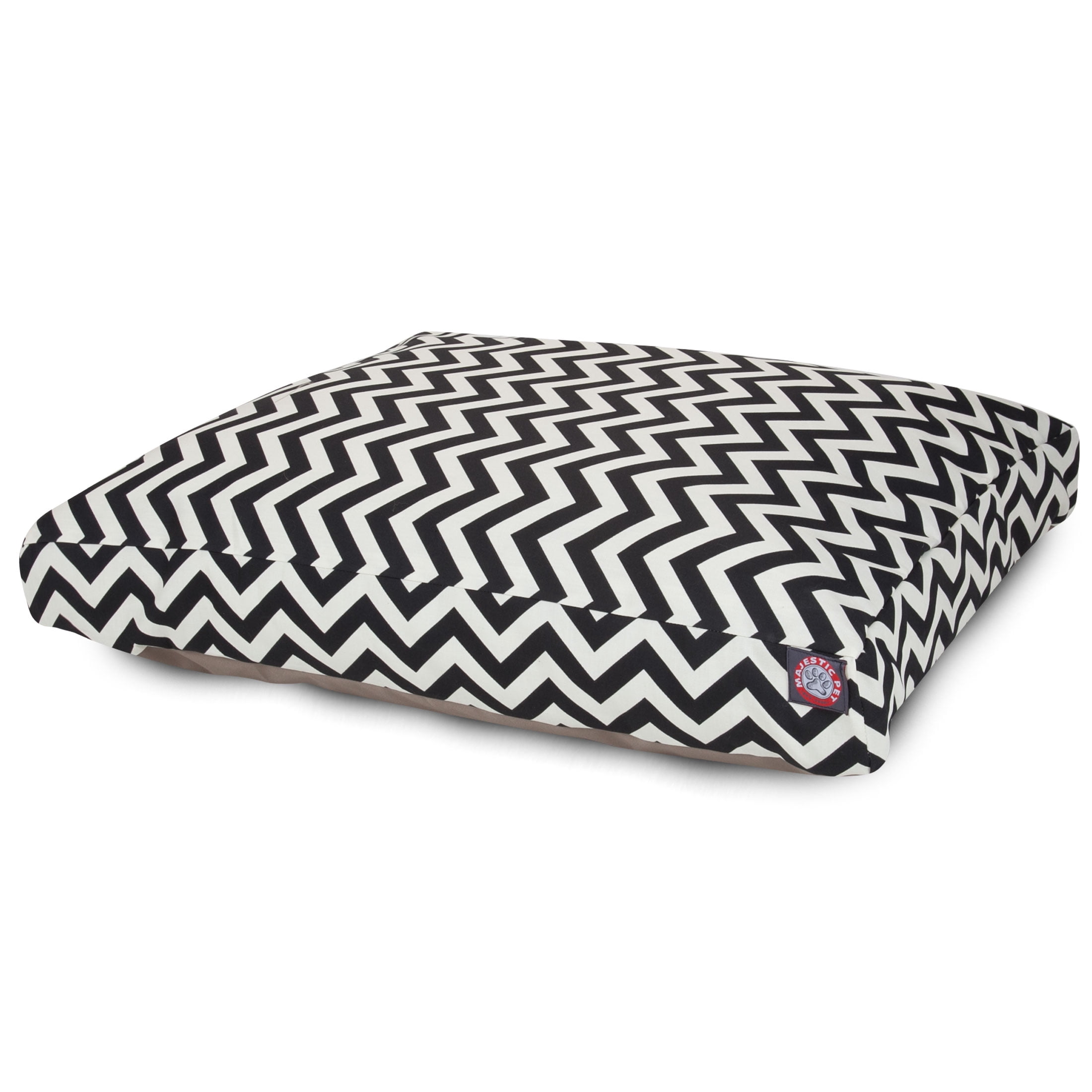 Majestic Pet | Chevron Rectangle Pet Bed For Dogs, Removable Cover, Black, Small